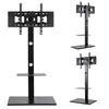 Floor TV Stand Mount Bracket with 2 AV Shelves for 32-65 inch LED LCD