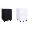 Office Mobile Filing Cabinet Metal Cupboard Drawer Unit on 5 Castors 3 Drawers