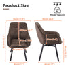 Set of 2 Faux Leather Dining Chairs Rotatable Design Restaurants Living Room