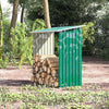 64" Outdoor Metal Log Store Wood Firewood Stack Holder Garden Rack Storage Sheds