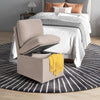 Modern Armless Accent Chair Bedroom Single Sofa Lounge Chair with Storage