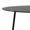 Modern Clear/Black Glass Round Dining Table With Metal Legs Kitchen Furniture