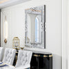 XXL Large Crystal Crush Diamond Mirror Vanity Silver Decorative Wall Hang Mirror