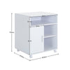 Floor Standing Printer Stand Home Office Storage Cabinet Shelf Rack with Wheels