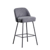 2X Breakfast Bar Stools Thickened Pad Linen Dining Chairs for Counter Kitchen