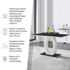 Giovani 4 Black White High Gloss Glass Dining Table