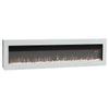 White 60inch Electric Fireplace Glass LED Flames Wall/Freestanding Heater Remote