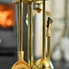 Polished Brass Four Piece Fireside Companion Set - 40cm