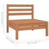 10 Piece Garden Lounge Set Solid Wood Pine Honey Brown