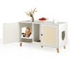 Indoor Wooden Kitten House End Side Table-White