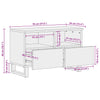 TV Cabinet 70x34x46 Solid Wood Acacia H6C4