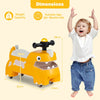 Ride on Toy Baby Dinosaur Sliding Car with Horn Music Lights Yellow