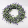 Artificial Lavender Wreath Spring Flower Wreath for Front Door Garden Wall