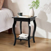 Costway End Table Living Room Accent Table Open Storage Shelves Sofa Side Table