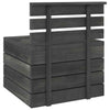 6 Piece Garden Pallet Lounge Set Solid Pinewood Dark Grey