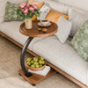C-Shaped Compact Sofa Side End Table Coffee Laptop Table Living Room Bedroom UK
