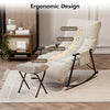Relax Rocking Chair Adjustable Armchair w/Footstool, Reclining Chair w/Storage