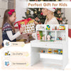 Kids White Study Desk with Storage Wooden Children Writing Table