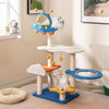 Indoor Cat Furniture 124cm Tall Cat Tree w/ Cloud & Star Platforms