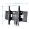 Heavy Duty Floor TV Stand with Mount for 32-65" TVs with 2-Tier Storage Shelves