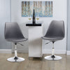 Breakfast Bar Stools Faux Leather Swivel Gas Lift Kitchen Pub Chairs Chrome Base