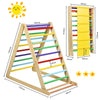 Wooden Kids Climbing Triangle Ladder Toddlers Foldable Triangle Climber w/ramp