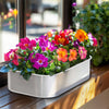 3x Heavy Planter Boxes Stainless Steel Flower Raised Bed for Garden Patio