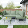 Garden Lounge Set Patio Conservatory Outdoor Furniture Corner Sofa with Table