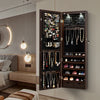Wall/Door Mounted Jewelry Armoire Organizer Full-length Mirror Storage Cabinet