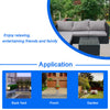 Patio Rattan Garden Furniture 4 Seater Outdoor Set Sofa w/ Table FREE RAIN COVER
