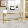 Computer Desk with Two Drawers, Modern Study Writing Desk with Storage, Makeup