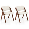 Set of 2 Dining Chairs Folding Kitchen Chair with Padded Seat & Backrest
