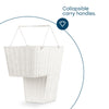 Storage Baskets Resin Wicker Woven Hamper Box Organiser Stairs Laundry UK