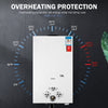 16L Propane Gas Tankless Instant LPG Hot Water Heater Boiler With Shower Kit