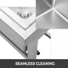 Catering Sink Commercial Kitchen Stainless Steel Single Bowl Drainer Unit