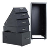 Metal 5 Drawers Filing Pedestal Cabinet Mobile Under Desk Office Chest of Drawer