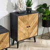 Sideboard 2 Doors Black Frame Storage Cupboard Cabinet Living Room Furniture