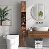 Slim Bathroom Tall Cabinet Floor Storage Cabinet Organizer-Coffee