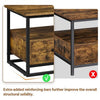 Coffee Table w/Storge Drawers & Shelves Retro Centre Table for Living Room Brown