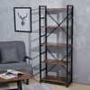 Industrial Wood Bookcase Bookshelf Display Storage Shelving Unit 5 Tiers Racking