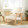 Upholstered Rocking Chair Bedroom Modern Wooden Single Accent Rocker