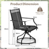 Patio Swivel Dining Chairs Set of 2 Garden Outdoor Bistro Chairs w/Armrests