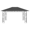 Gazebo with Mosquito Net & LED String Lights 4x3x2.73m Anthracite