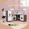 Kids Corner Kitchen Playset Toddlers Wooden Cooking Toy With Lights & Sounds