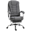 Office Chair Computer Swivel Task Recliner for Home w/ Footrest, Arm, Grey