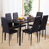 Kitchen Dining Room Table Chair Option Glass 120/140cm Dinner Party PU Chairs