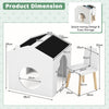 3 Pieces Kids Table and Chair Set Wooden Toddler Activity Art Table Drawing