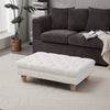 Large Stool Ottomans Tufted Button Pouffe Leisure Bench Coffee Table Living Room