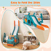Toddler Slide and Swing Set Indoor Climber with Slide & Basketball Hoop