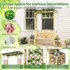 Wooden Outdoor Bench w/Pergola Garden Bench Arbor Arch Side Trellis